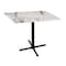 Holland Bar Stool Co 36" Tall OD211 Black Table Base 30" x 30" 36" x 36" Square White Marble Top by the HollBar Stool Co. OD211-3036BWOD36SQWM - alternate 1